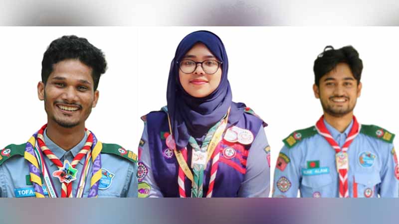 মানবসেবায় ন্যাশনাল সার্ভিস অ্যাওয়ার্ড পেলেন কুবির তিন রোভার