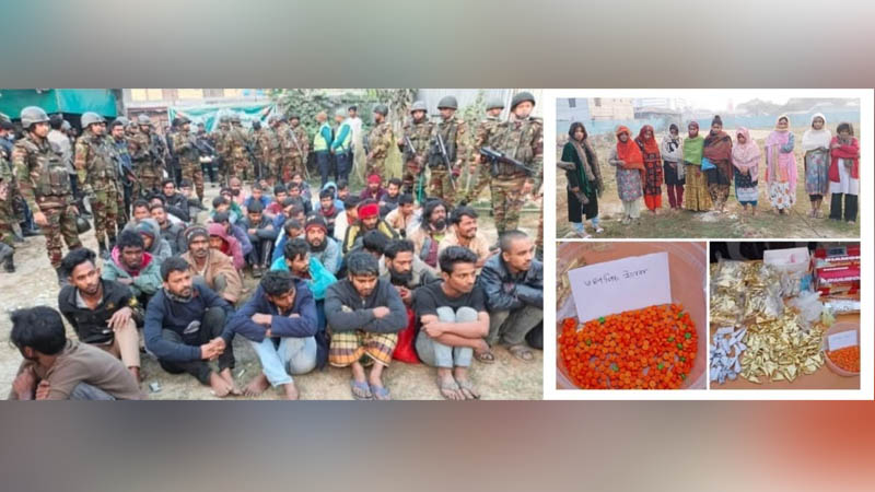 টঙ্গীতে যৌথবাহিনীর অভিযান, মাদক - অত্রসহ গ্রেপ্তার ৩৫