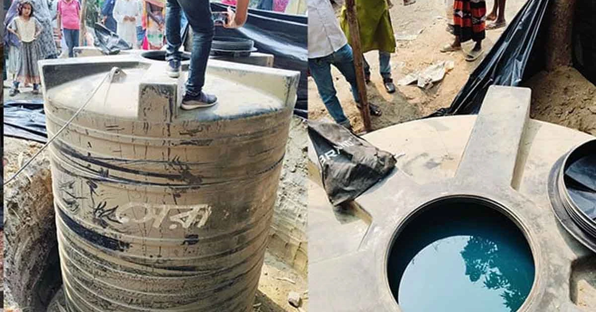মাটির নিচে ১০ হাজার লিটার তেল মজুদ করলেন 'সততা' ট্রেডার্সের মালিক