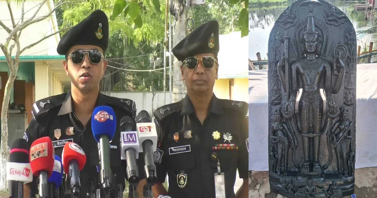 মুন্সীগঞ্জে দেড় কোটি টাকার কষ্টিপাথরের মূর্তি উদ্ধার