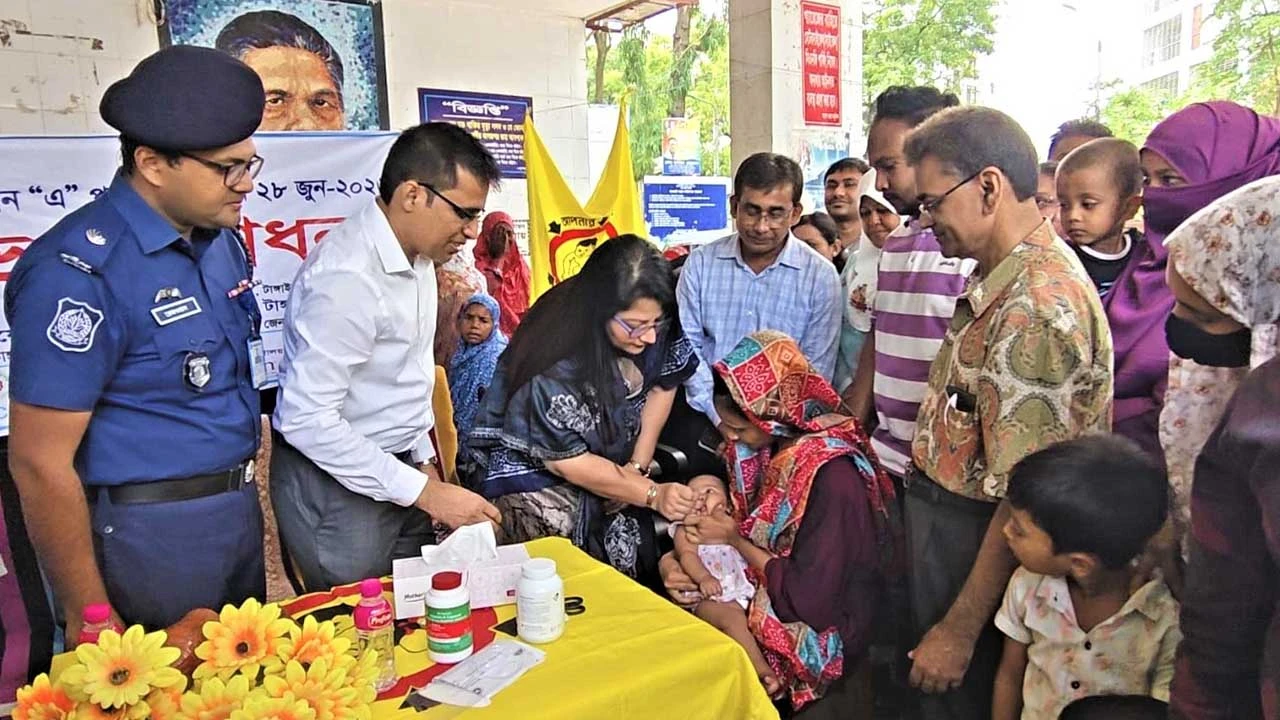 টাঙ্গাইলে জাতীয় ভিটামিন ‘এ’ প্লাস ক্যাপসুল ক্যাম্পেইনের উদ্বোধন