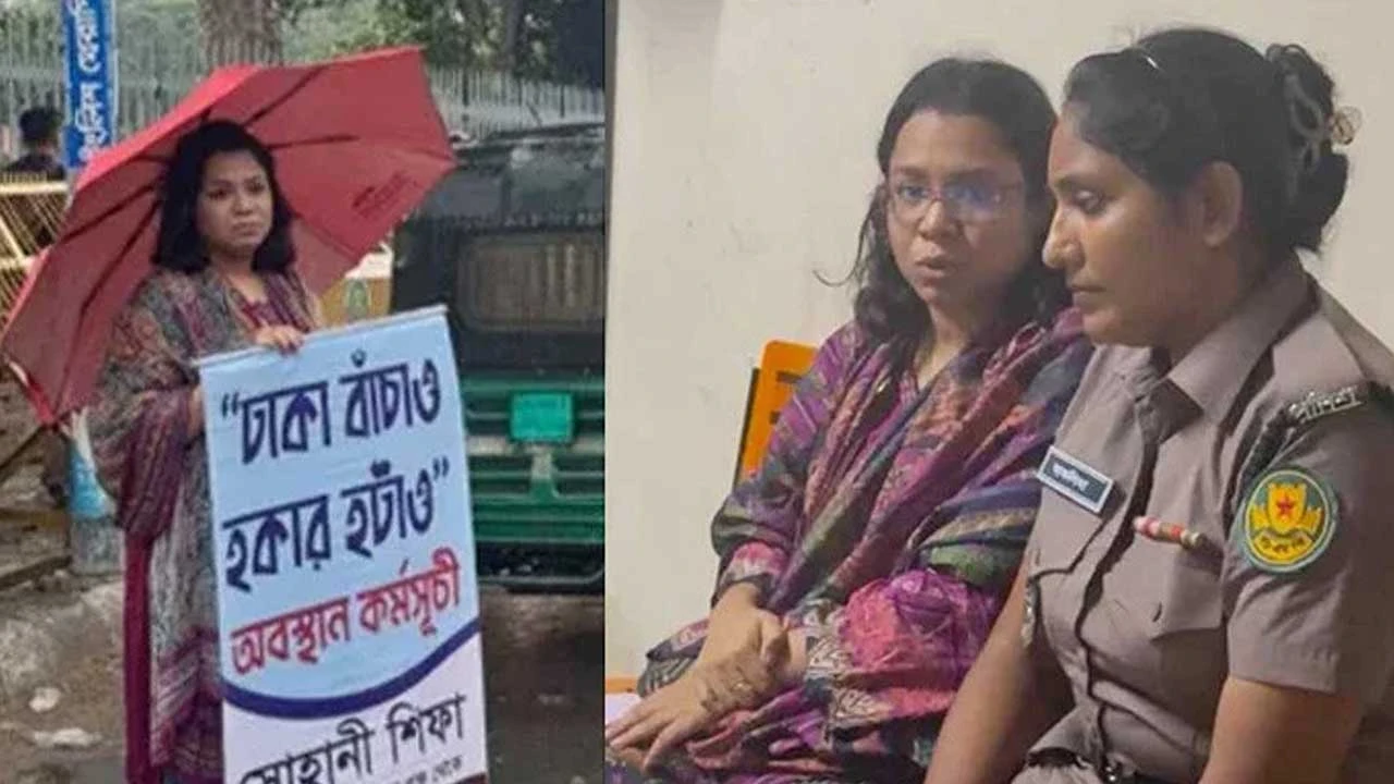 সচিবালয়ের সামনে ভাত বিক্রি করে আটক সোহানী শিফা