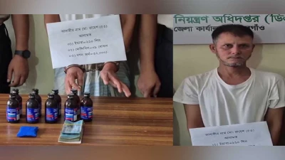 ঠাকুরগাঁওয়ে ইয়াবা ও ফেন্সিডিলসহ মাদক কারবারি আটক