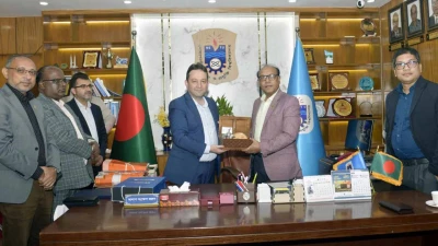 নোবিপ্রবি উপাচার্যের সঙ্গে সাকারিয়া ইউনিভার্সিটি অব অ্যাপ্লায়েড সায়েন্সেস এর প্রতিনিধিদলের সৌজন্য সাক্ষাৎ
