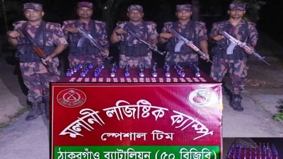 ঠাকুরগাঁওয়ে ৫০ বোতল ফেন্সিডিল ও ৪০০ ট্যাপেন্টাডল ট্যাবলেট উদ্ধার