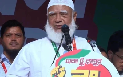 রংপুরমুখী লংমার্চের উদ্বোধনে জামায়াত আমির