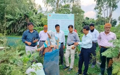 গাইবান্ধায় এসএসিপি প্রকল্পের ‘ক্লাইমেট নিউট্রিশন ইন্টেগ্রেটেড ফার্মিং মডেল’ পরিদর্শনে অতিরিক্ত পরিচালক