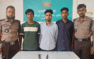 পুবাইলে ডাকাতির প্রস্তুতিকালে গ্রেফতার ৩
